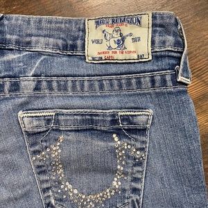 **SOLD!! True Religion Capris Swarovski Crystals